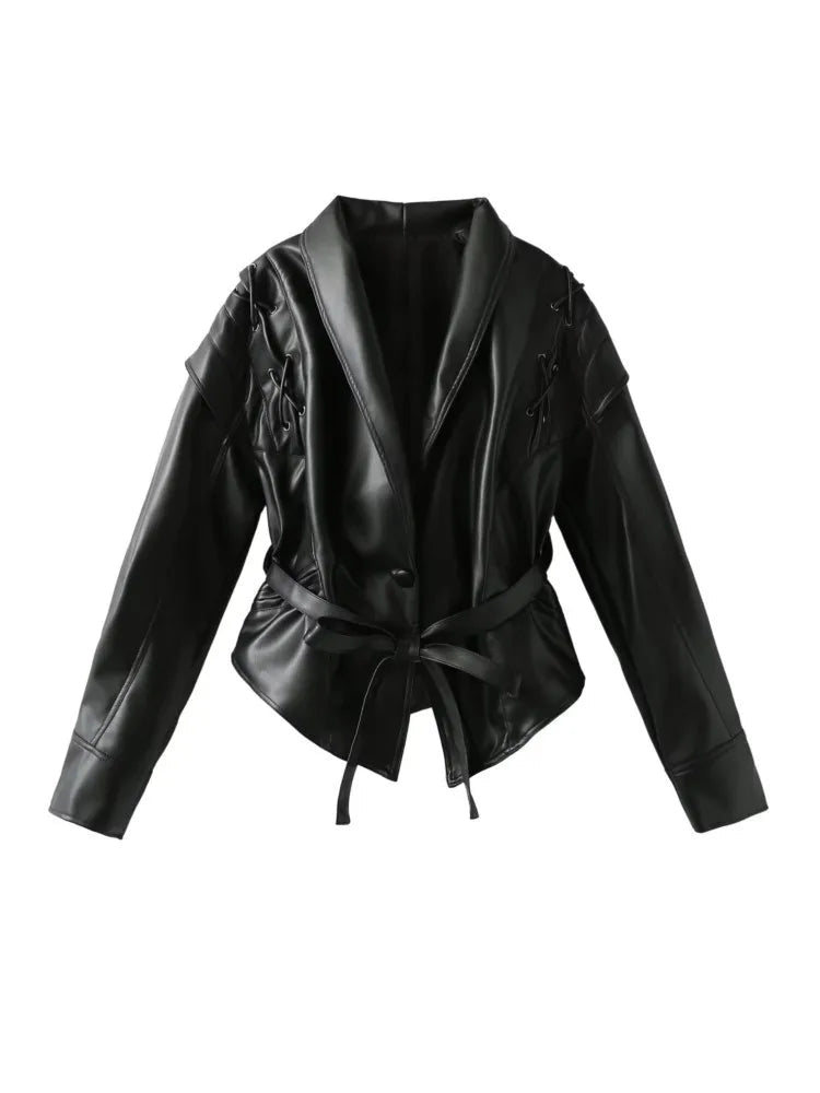 Fit Women's Faux Leather Biker Jacket