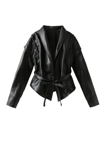 Fit Women's Faux Leather Biker Jacket