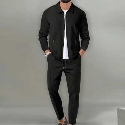 Men's Stylish Fitted Zip Up Tracksuit Set