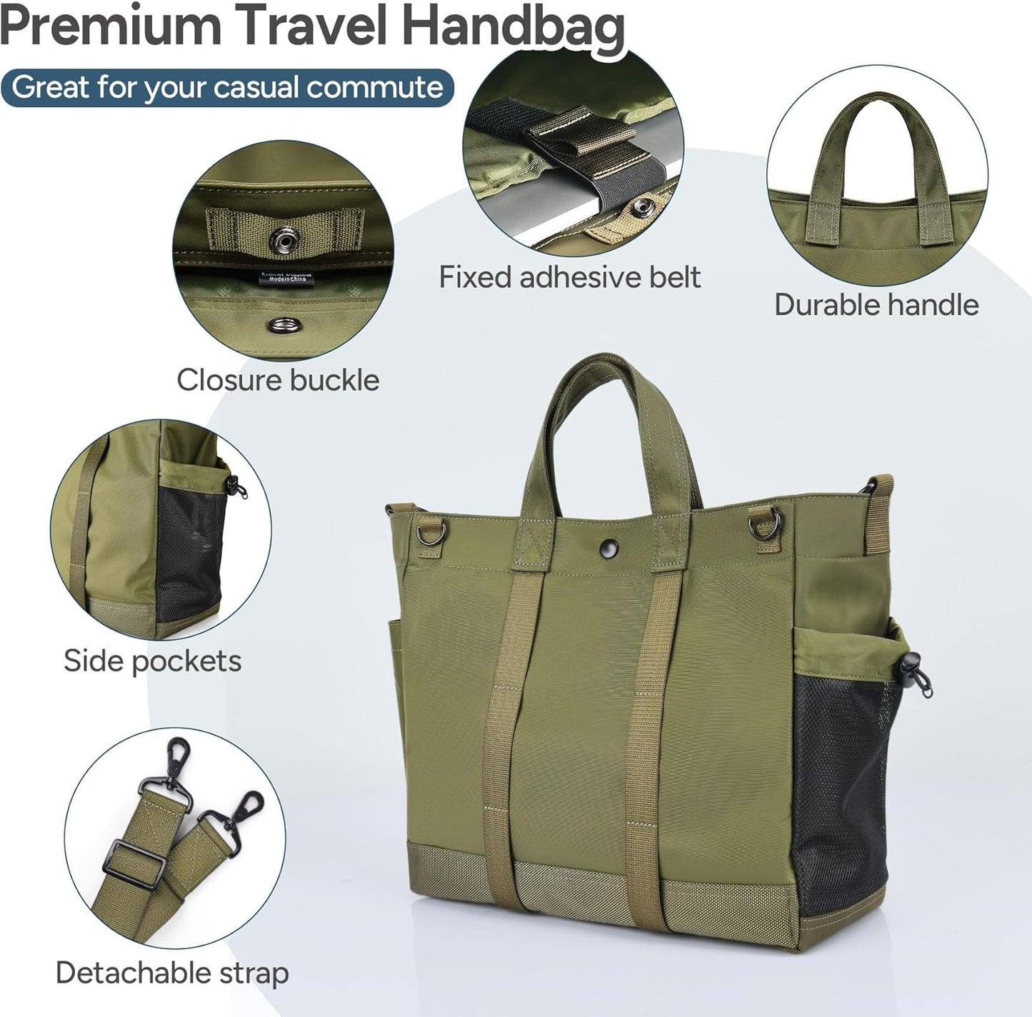Spacious Laptop Shoulder Bag with Adjustable Strap