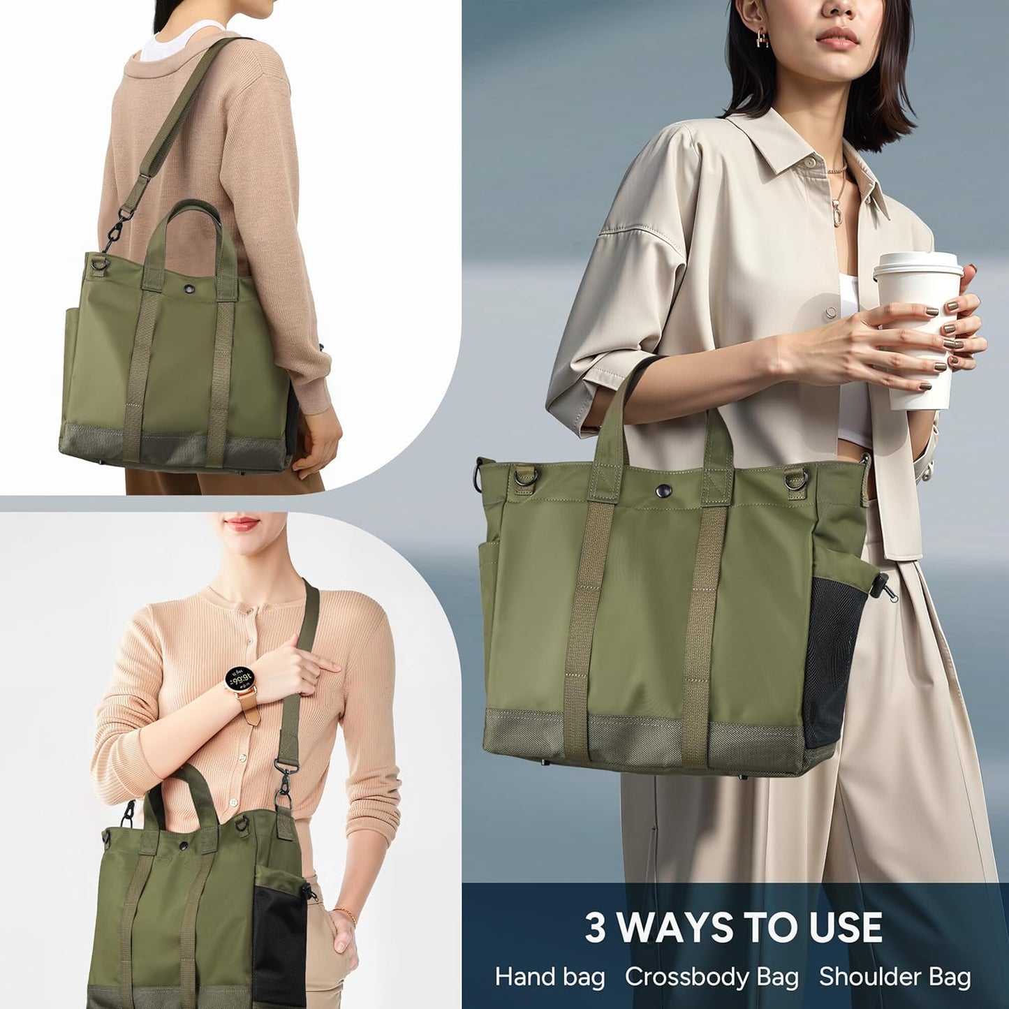 Spacious Laptop Shoulder Bag with Adjustable Strap