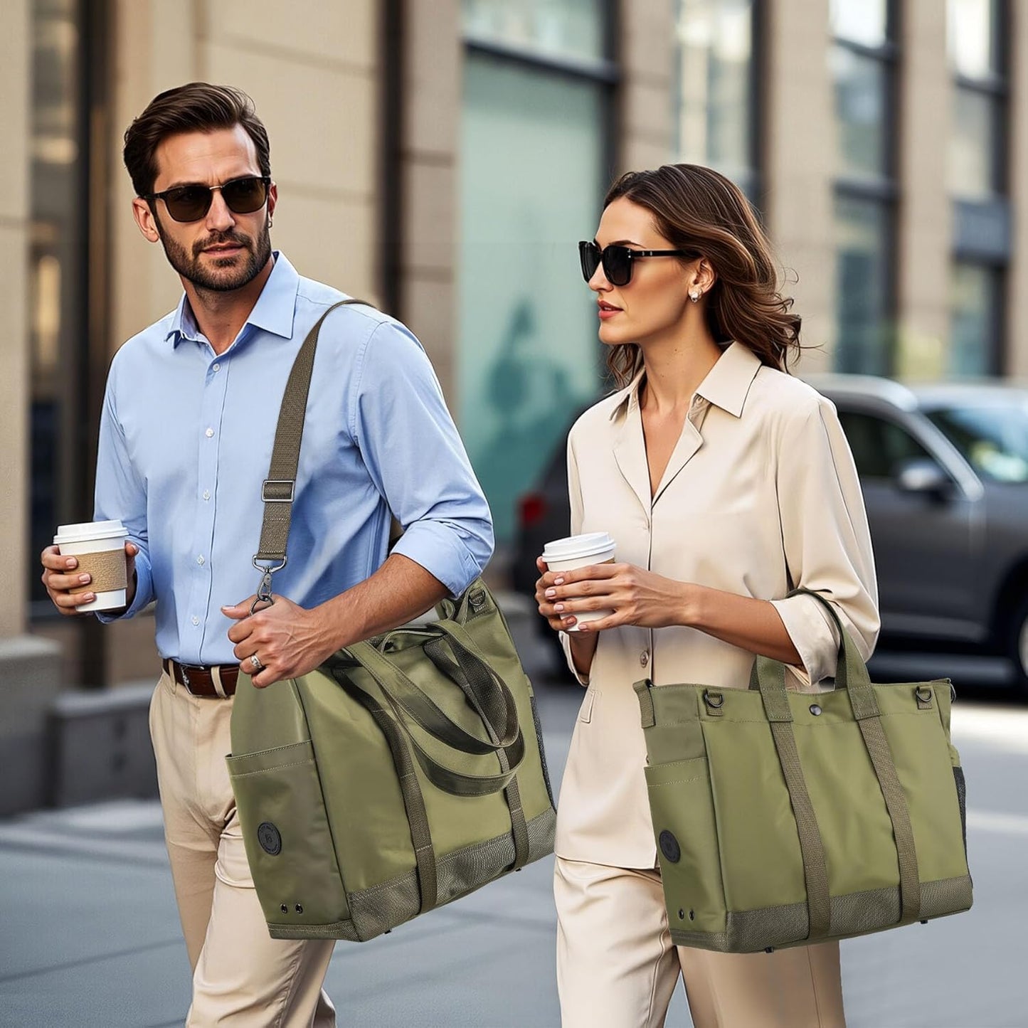 Spacious Laptop Shoulder Bag with Adjustable Strap