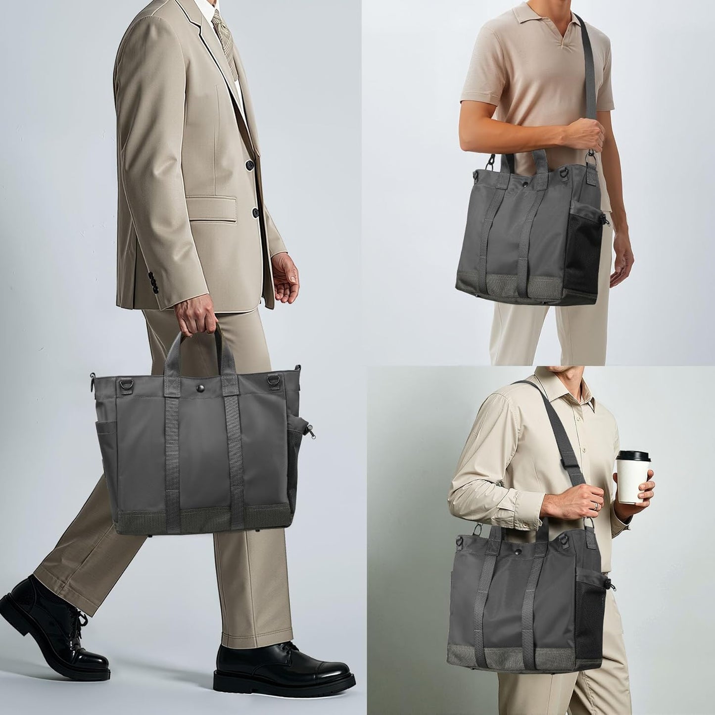 Spacious Laptop Shoulder Bag with Adjustable Strap