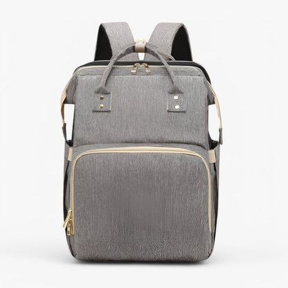 Multi-Functional Changing Bag with Pull-Out Baby Cot – Noëlle-Grey-The Livary