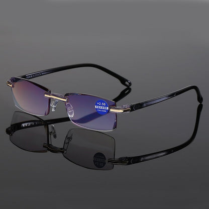 Multifocal Anti-Blue Light Reading Glasses - VisionPlus-Gold-'+1.00/40-44 YEARS/100°'-Nora Luxe