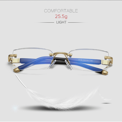 Multifocal Anti-Blue Light Reading Glasses - VisionPlus-Gold-'+1.00/40-44 YEARS/100°'-Nora Luxe