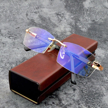 Multifocal Anti-Blue Light Reading Glasses - VisionPlus-Gold-'+1.00/40-44 YEARS/100°'-Nora Luxe