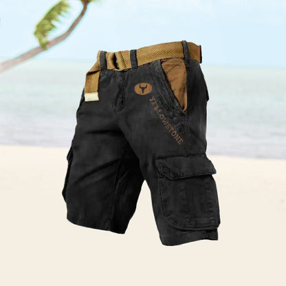 Multifunctional Cargo Shorts for Men - Ethan-Black-S-Nora Luxe