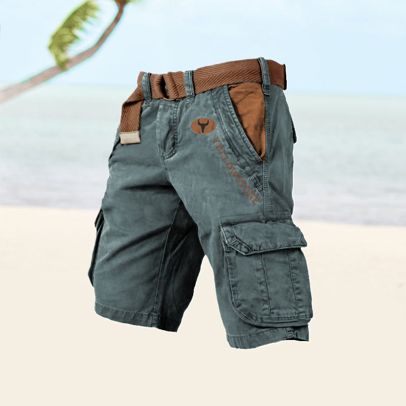 Multifunctional Cargo Shorts for Men - Ethan-Blue-S-Nora Luxe