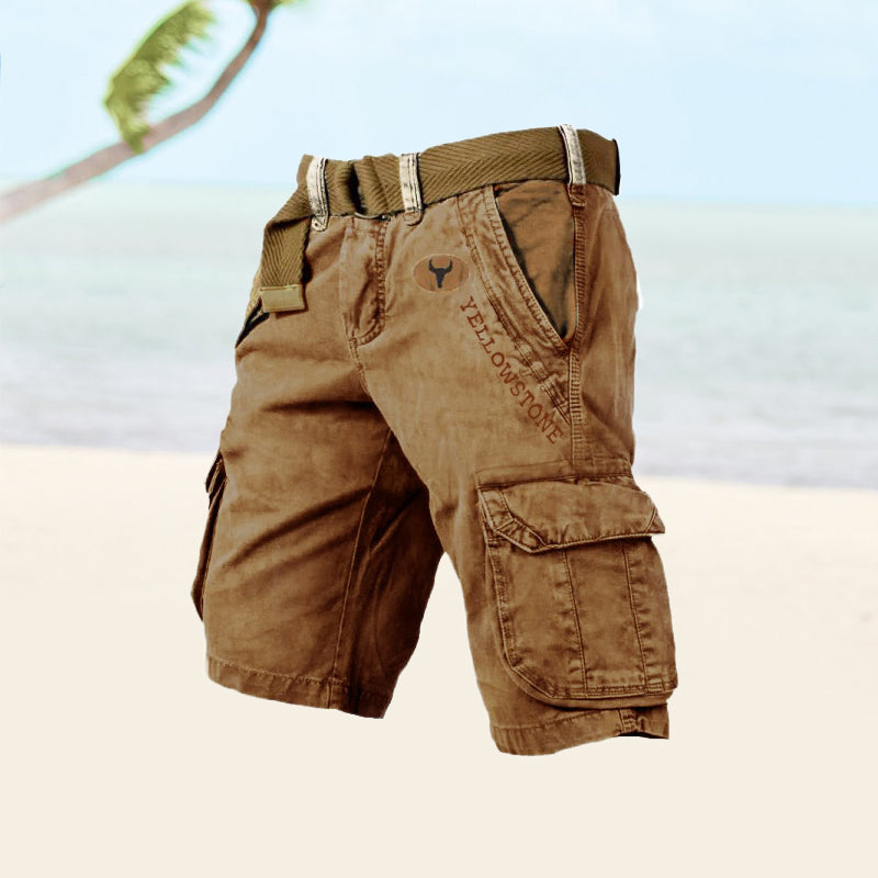 Multifunctional Cargo Shorts for Men - Ethan-Brown-S-Nora Luxe