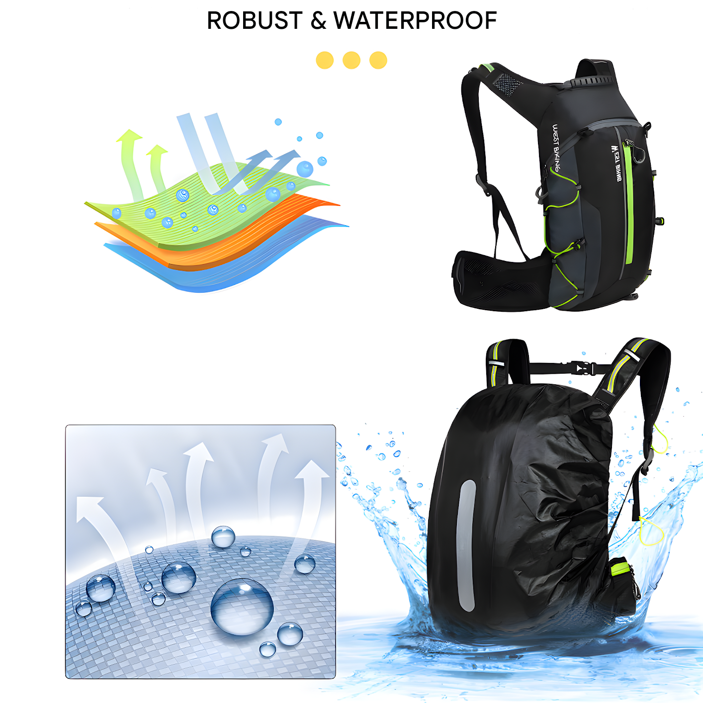 Multifunctional Hydration Backpack - HydroRide-Grey-Nora Luxe