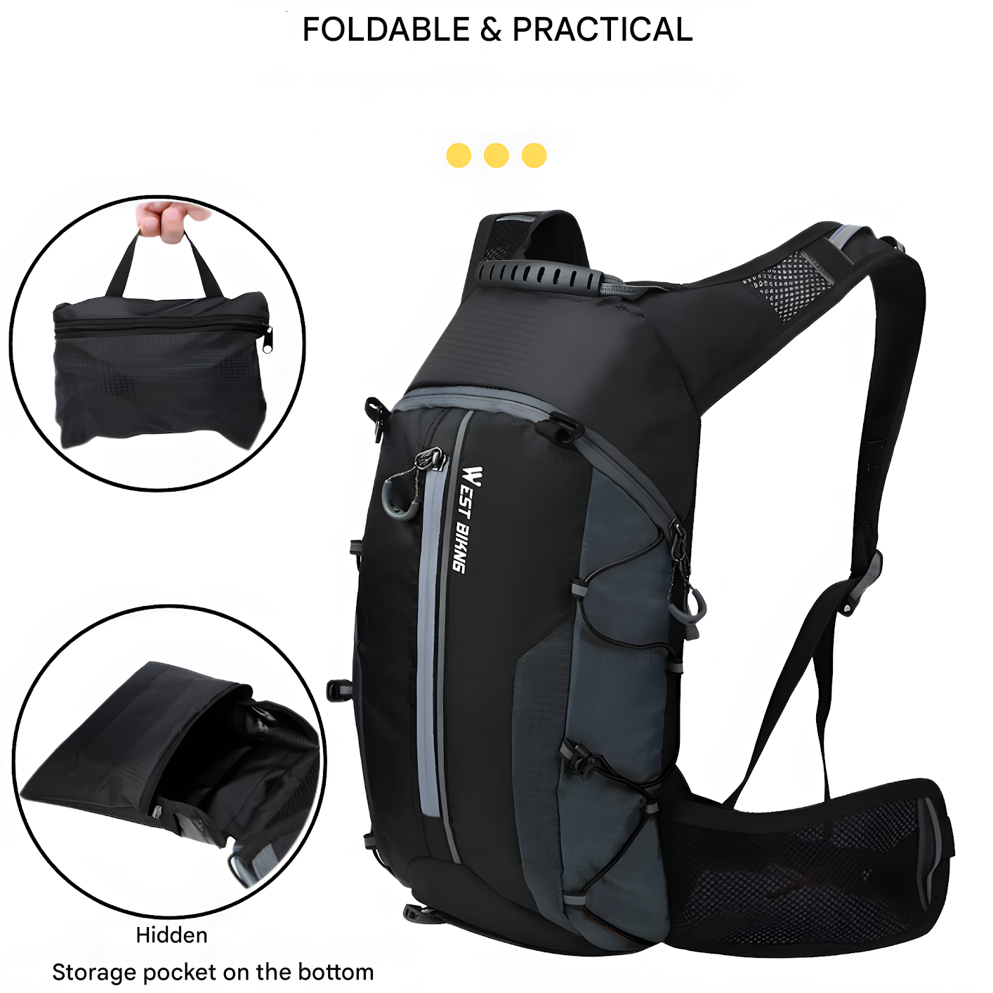 Multifunctional Hydration Backpack - HydroRide-Grey-Nora Luxe