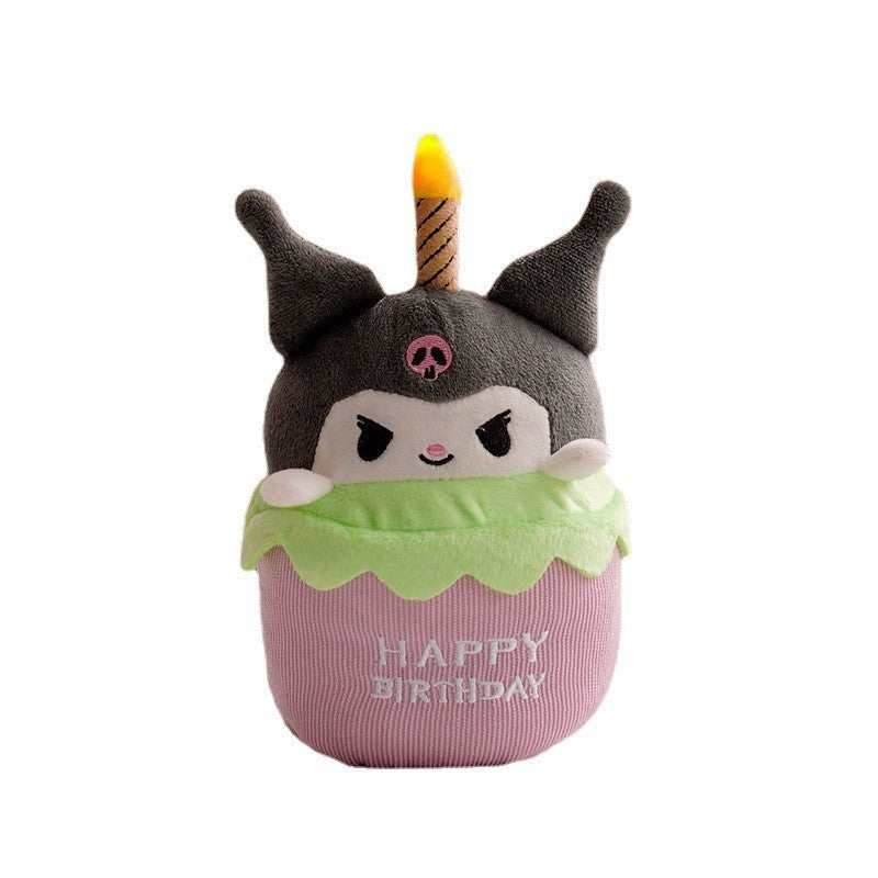 Musical Birthday Cake Plush Toy with Light and Sound - GlowCake-Kuromi-Nora Luxe