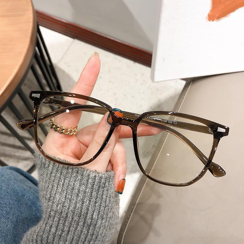 Myopic Diopter Glasses with Blue Light Protection - FocusFrame-Cool Tan-0 (Anti-Blue)-Nora Luxe