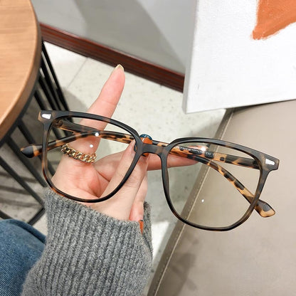 Myopic Diopter Glasses with Blue Light Protection - FocusFrame-Leopard-0 (Anti-Blue)-Nora Luxe