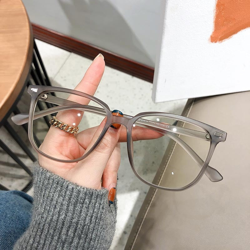Myopic Diopter Glasses with Blue Light Protection - FocusFrame-Mat Grey-0 (Anti-Blue)-Nora Luxe
