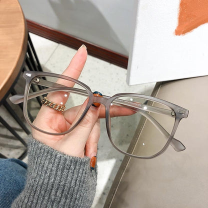 Myopic Diopter Glasses with Blue Light Protection - FocusFrame-Mat Grey-0 (Anti-Blue)-Nora Luxe