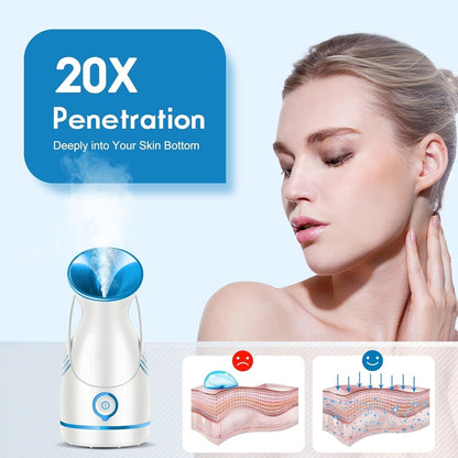 Nano Ionic Facial Steamer – Deep Cleanse & Hydrate Your Skin!-Pink-Nora Luxe