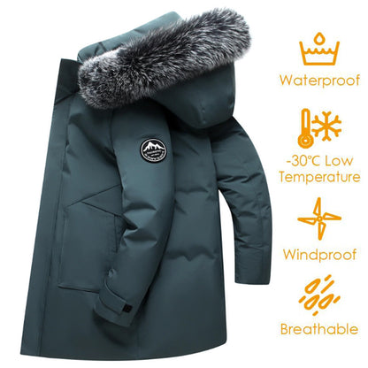 Waterproof Men's Insulated Hooded Parka Jacket