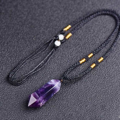 Natural Crystal Amethyst Healing Necklace - Lyra-Amethyst-Nora Luxe