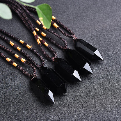 Natural Crystal Amethyst Healing Necklace - Lyra-Obsidian-Nora Luxe