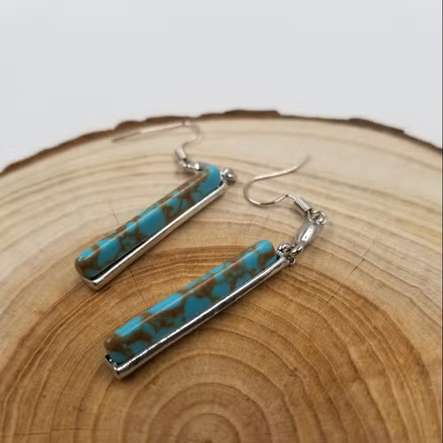 Classic Blue Drop Earrings