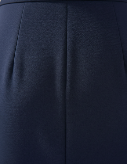 Classic Dark Blue Knee Length Party Dress