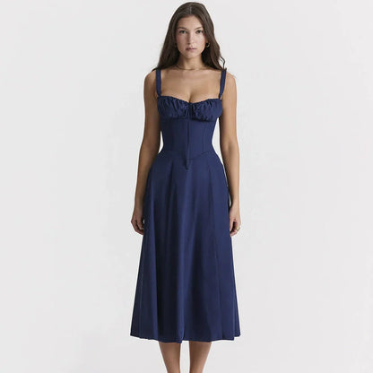 Ladies' Elegant Satin Corset Dress