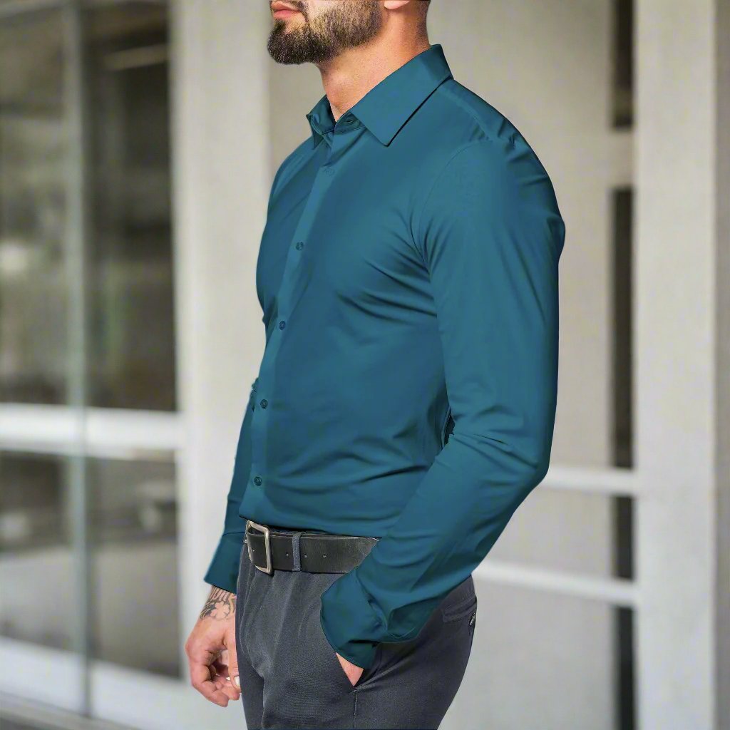 Slim Fit Mens Casual Stretch Shirt