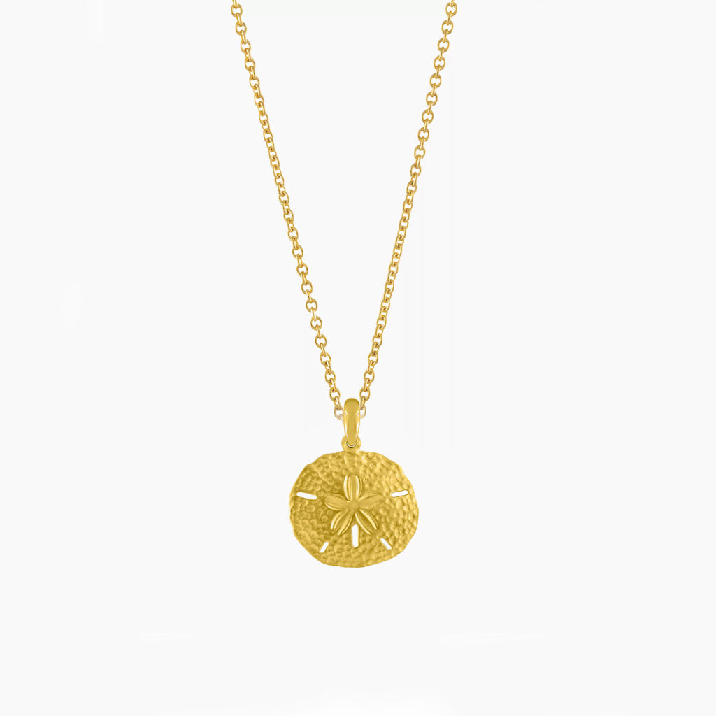 Necklace with Sand Dollar Pendant - Marisol-Gold-Nora Luxe