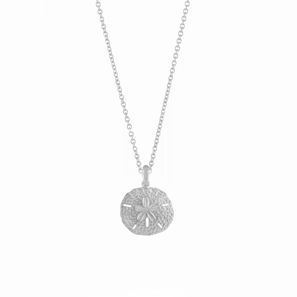 Necklace with Sand Dollar Pendant - Marisol-Silver-Nora Luxe
