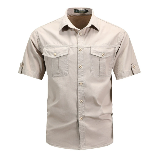 Practical Men's Work Short Sleeve Shirt - Olytrend