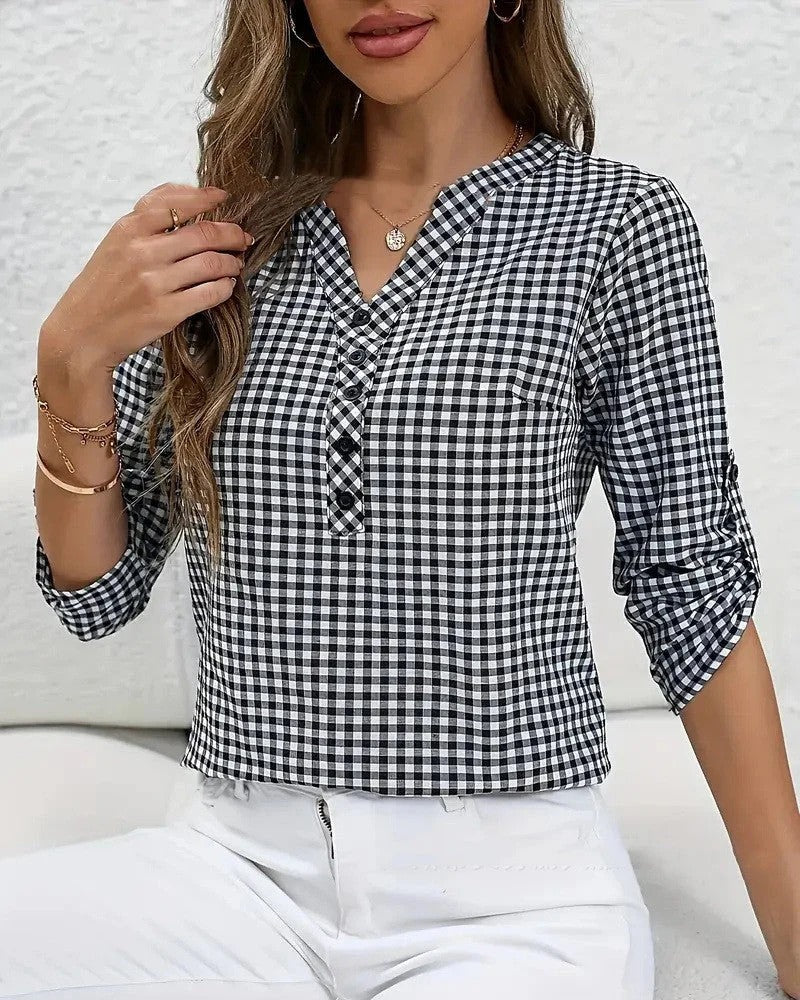 Classic Checkered Women's Shirt - Olytrend