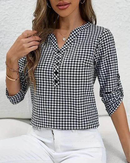 Classic Checkered Women's Shirt - Olytrend