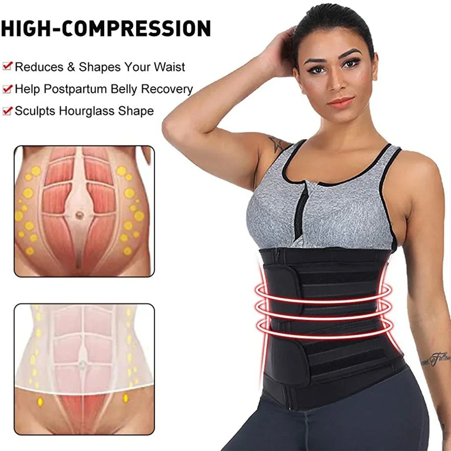 Neoprene Waist Trainer - SweatPro-S-Nora Luxe