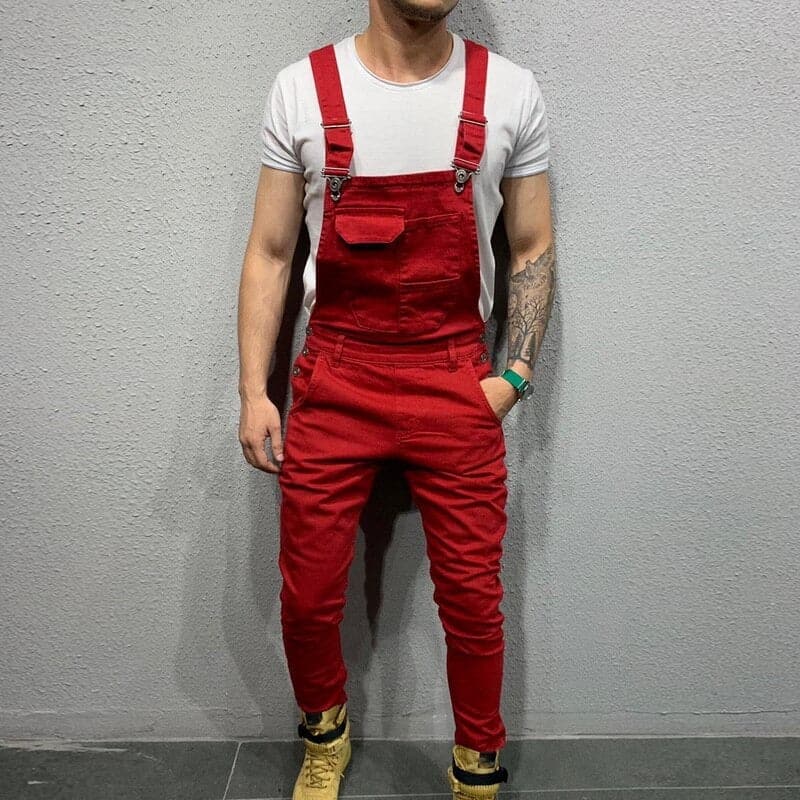 Men's Slim Fit Adjustable Overalls - Nocini
