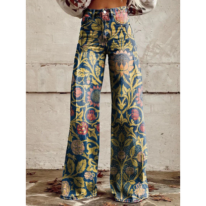 Ladies Elegant Trousers - Floral & Geometric Patterns