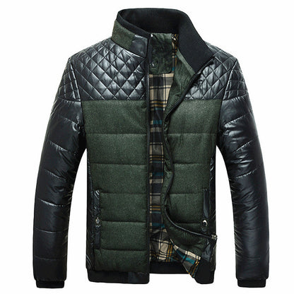 Warm Quilted Puffer Coat with Ribbed Cuffs