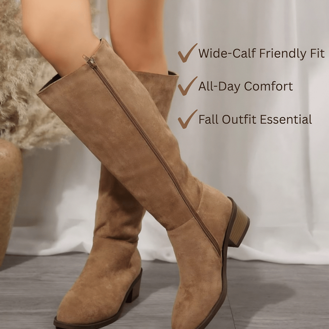 Stylish Wide Leg Calf Boots