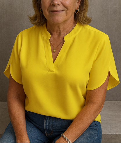 Breathable Relaxed Fit V-Neck Top