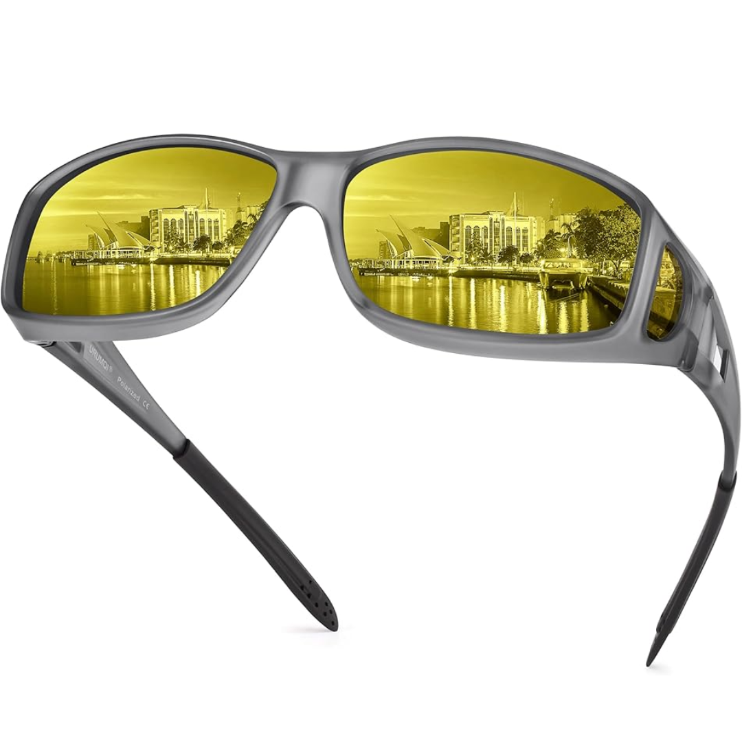 Night Vision Polarised Driving Glasses - Jeremy-Mat grey frame/night vision lens-Nora Luxe