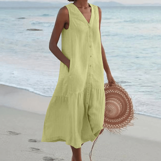 Image of Nina | Women's Sleeveless Midi Dress