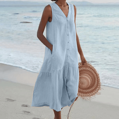 Image of Nina | Women's Sleeveless Midi Dress