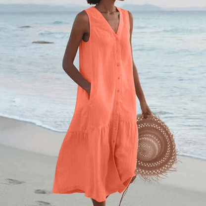 Image of Nina | Women's Sleeveless Midi Dress