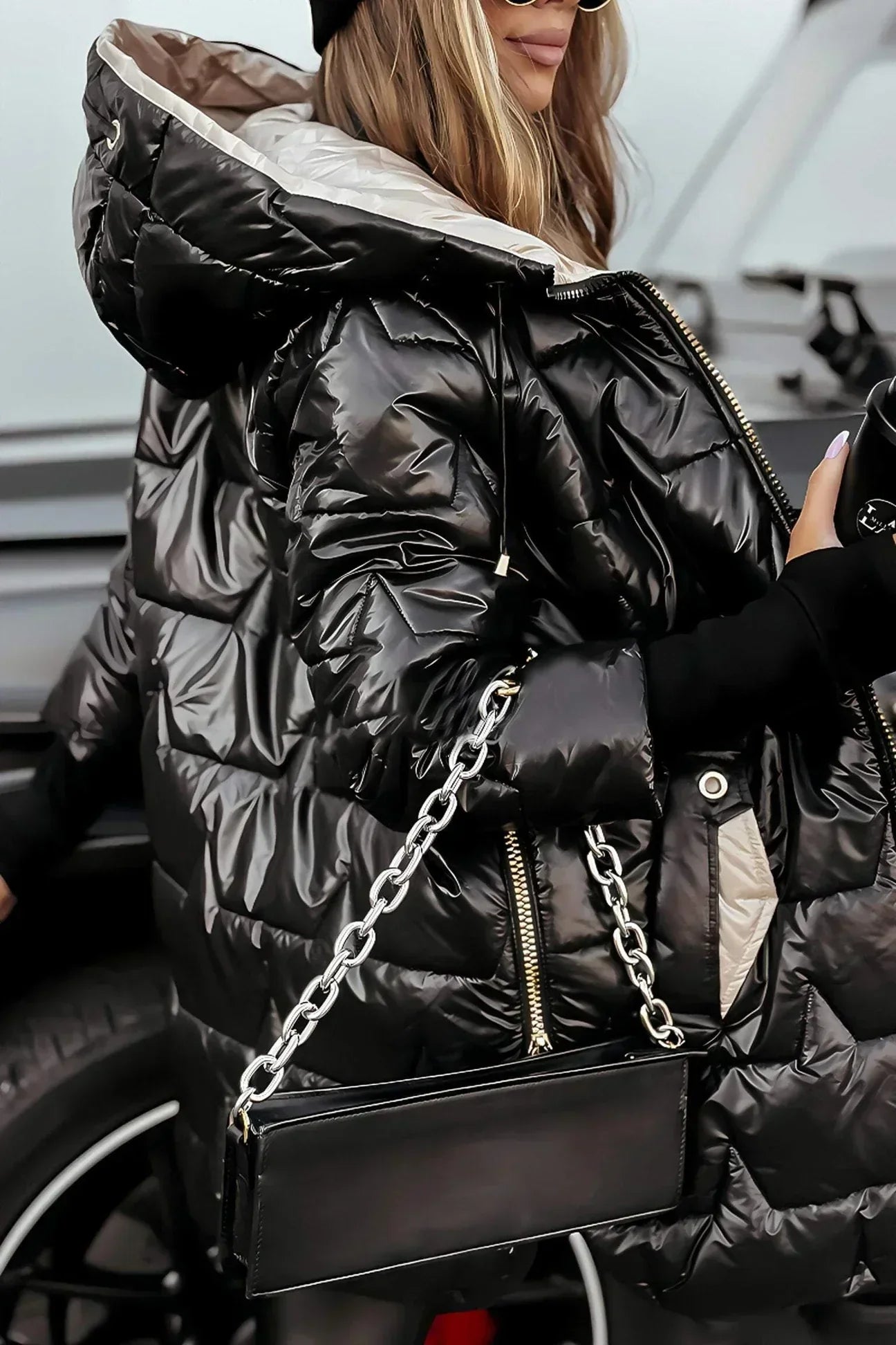 Warm Black parka Coat