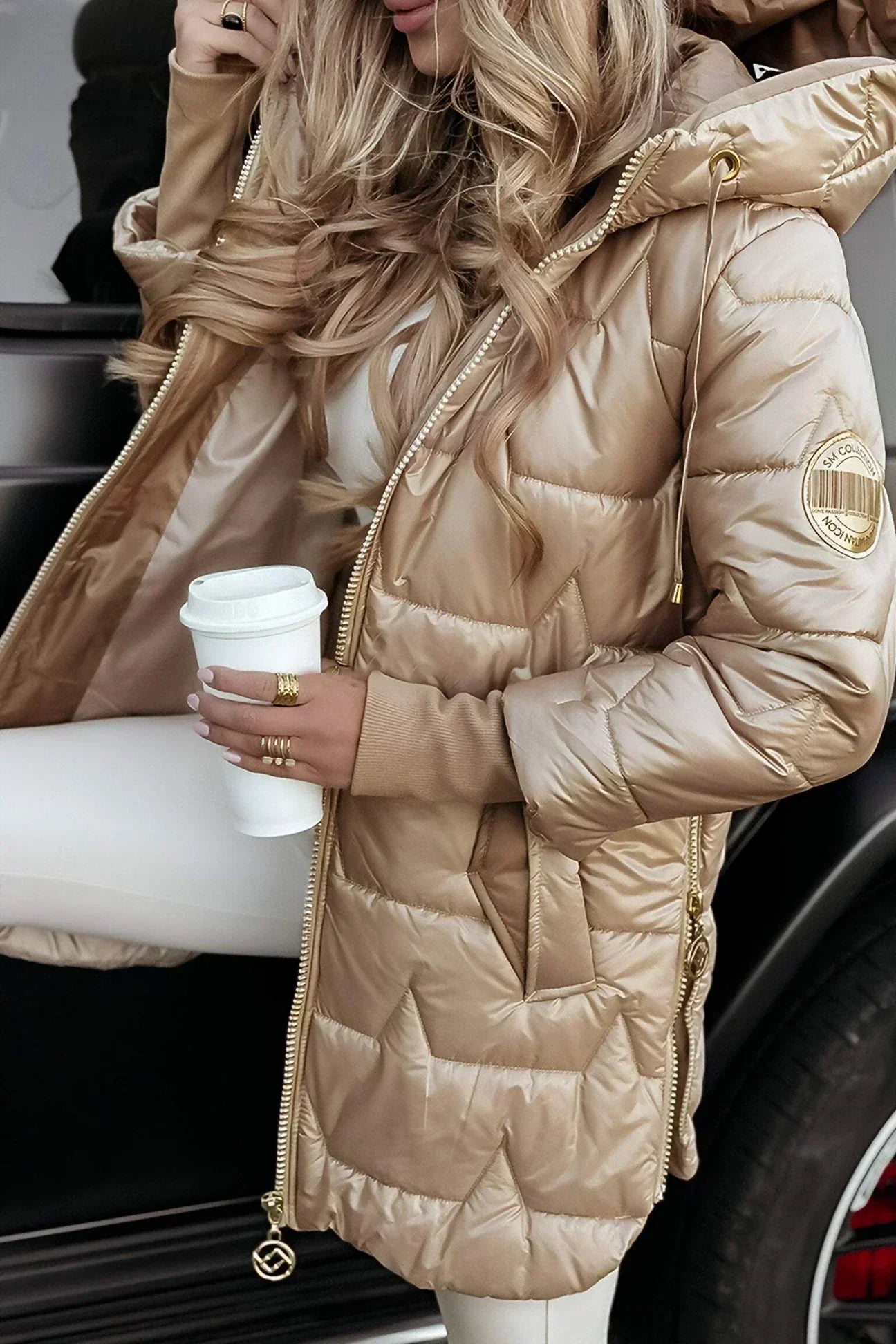 Warm Black parka Coat
