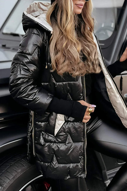 Warm Black parka Coat
