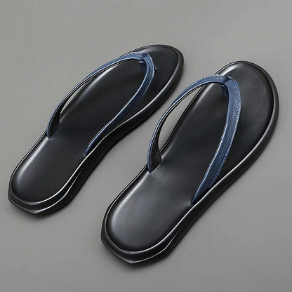 Non-slip & Stylish Men's Leather Slip-ons for Summer – Dario-Black-7-Nora Luxe