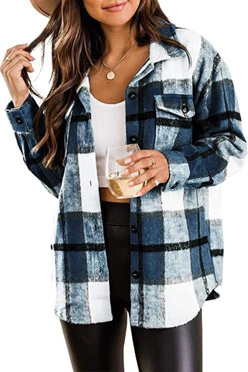 Classic Checked Flannel Shirt for Women - Olytrend