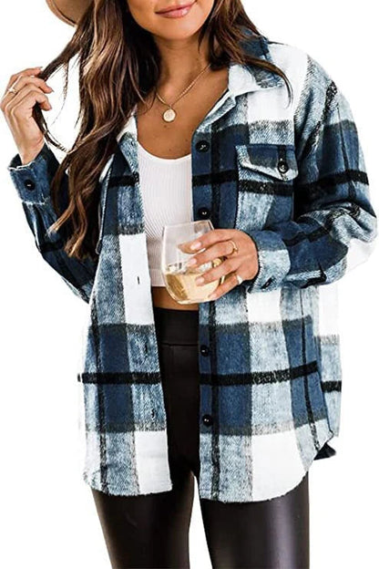 Classic Checked Flannel Shirt for Women - Olytrend